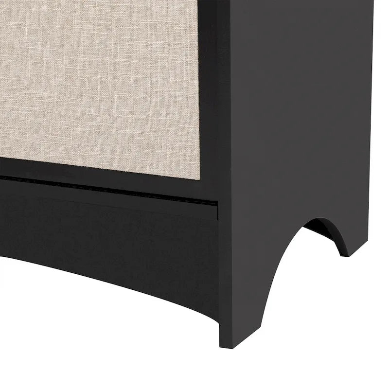 Curved Design Storage Cabinet with Adjustable Shelves