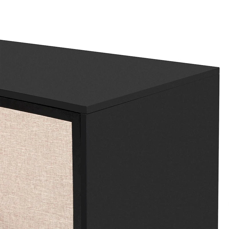 Curved Design Storage Cabinet with Adjustable Shelves
