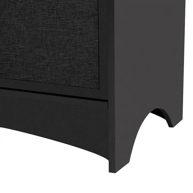 Curved Design Storage Cabinet with Adjustable Shelves