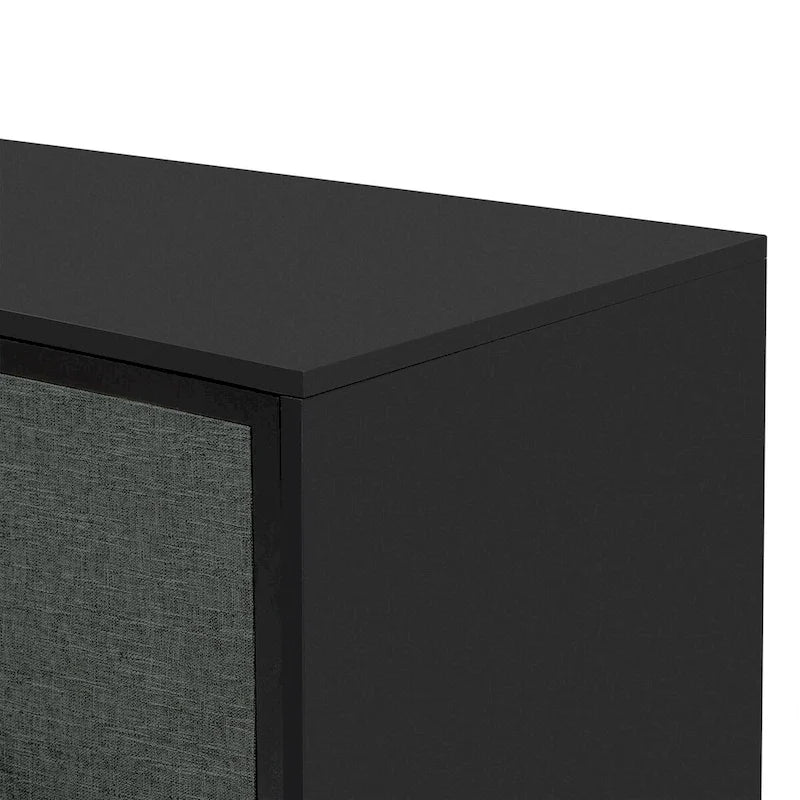 Curved Design Storage Cabinet with Adjustable Shelves