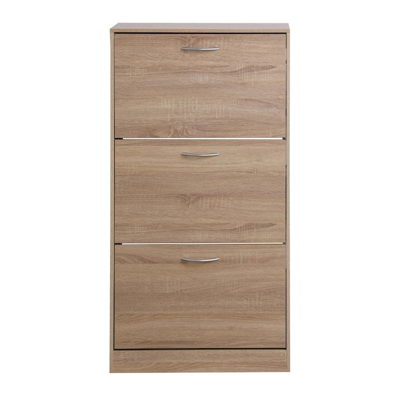 3-Drawer Shoe Storage Cabinet, 3-Tier Shoe Rack Organizer for Entryway