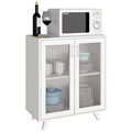 Kitchen Buffet Cabinet with Glass Doors - 27.2W x 14.96D x 32.48H