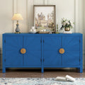 Ash Veneer Sideboard with Radiating Line Cabinet Doors