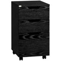 3 Drawer Office Storage Cabinet with Wheels, Black