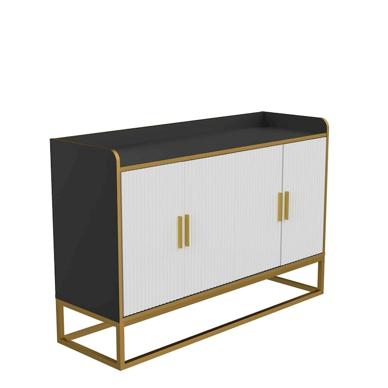 Modern Kitchen Buffet Storage Cabinet with Metal Legs