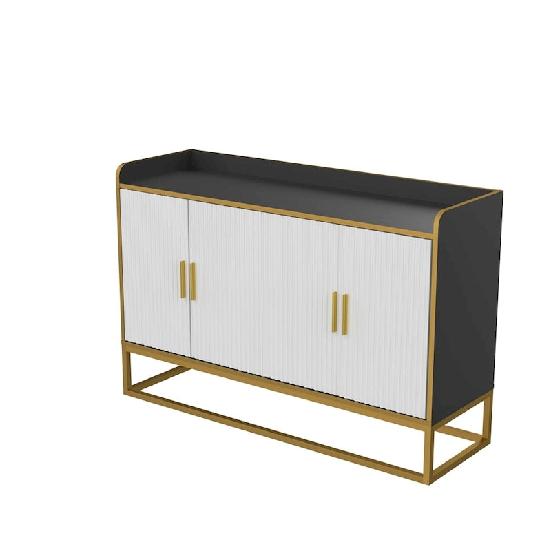 Modern Kitchen Buffet Storage Cabinet with Metal Legs