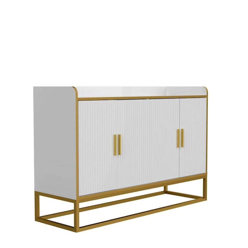 Modern Kitchen Buffet Storage Cabinet with Metal Legs