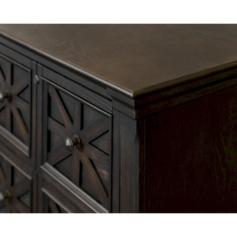 Wood Lateral File Cabinet with Storage Drawer, Fully Assembled, Dark Brown