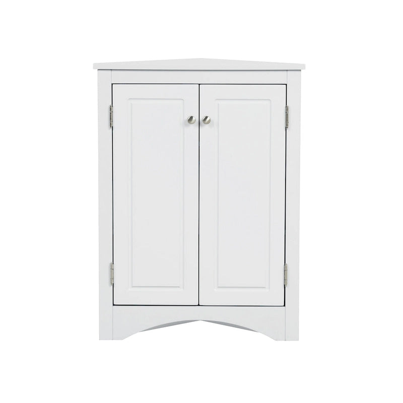 Triangle Corner Storage Cabinet with Adjustable Shelves - 17.2" x 17.2" x 31.5"