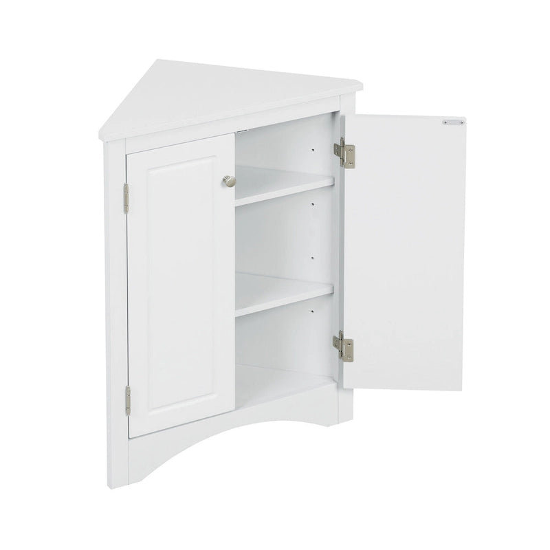 Triangle Corner Storage Cabinet with Adjustable Shelves - 17.2" x 17.2" x 31.5"