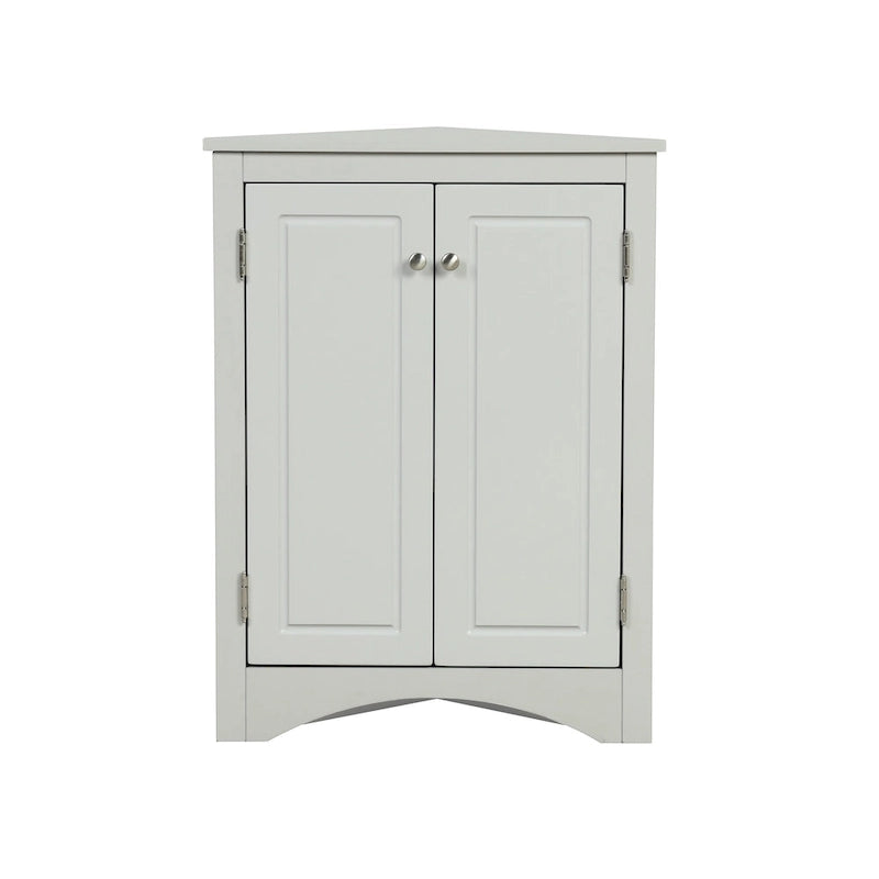 Triangle Corner Storage Cabinet with Adjustable Shelves - 17.2" x 17.2" x 31.5"