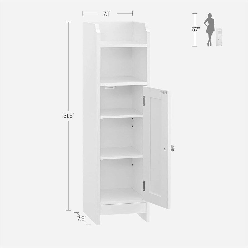 Slim Bathroom Storage Floor Cabinet