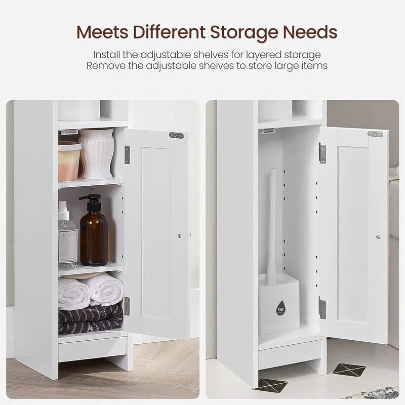 Slim Bathroom Storage Floor Cabinet
