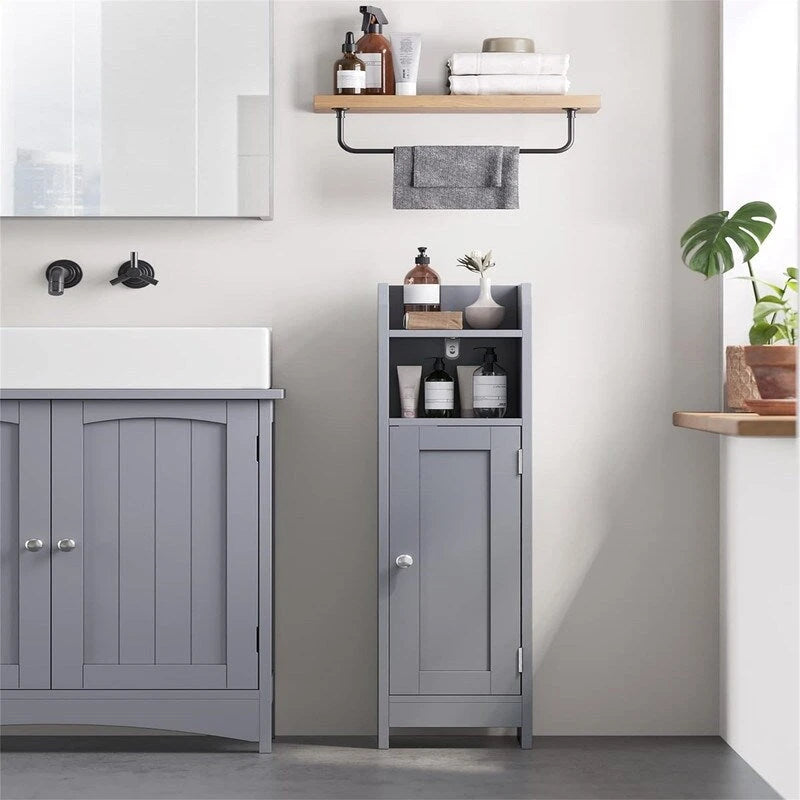 Slim Bathroom Storage Floor Cabinet