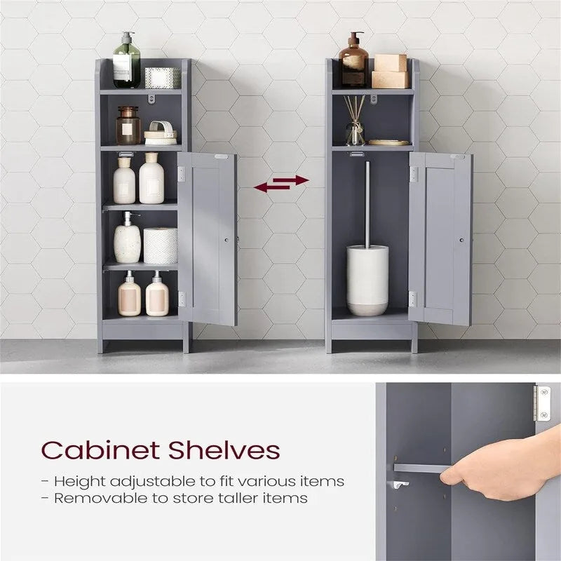 Slim Bathroom Storage Floor Cabinet