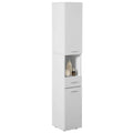 71.5 Inches Tall Thin Corner Shelf Floor Cabinet with 2 Doors, 1 Drawer