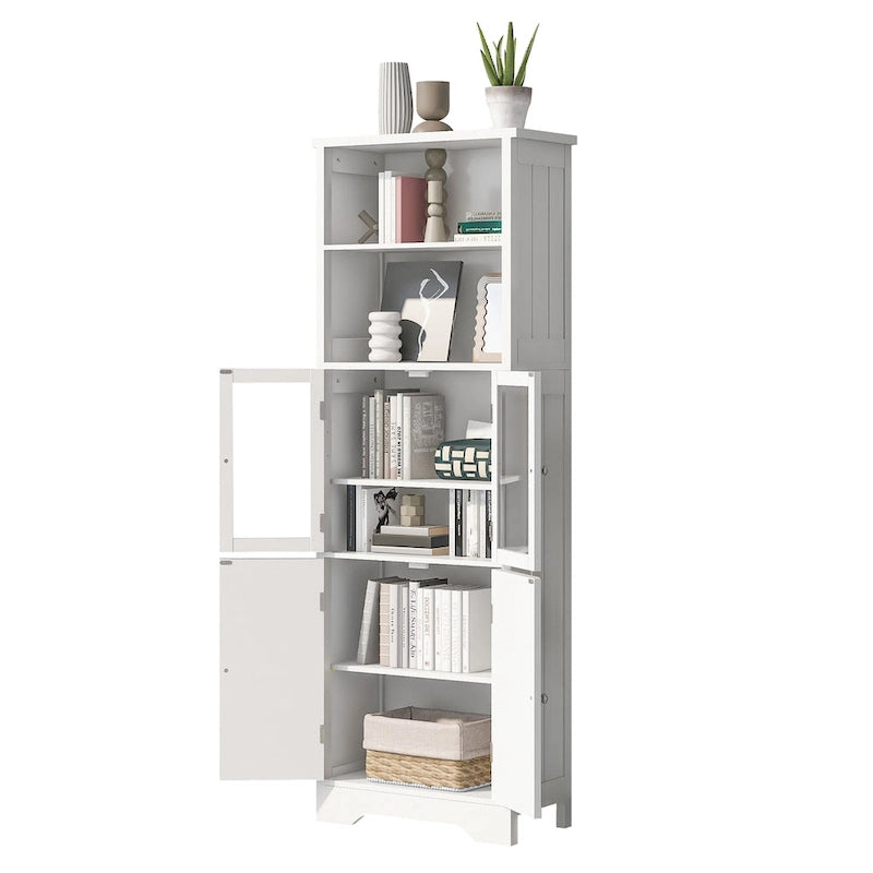 Tall Storage Cabinet with Shelves and Doors