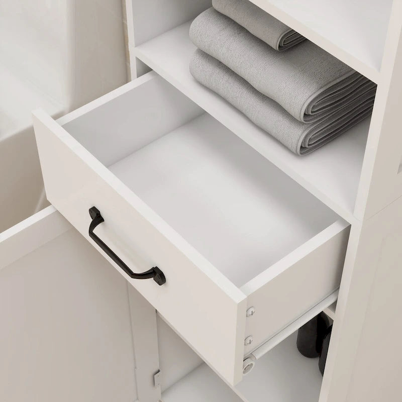 Narrow Slim Floor Standing Storage Cabinet with Double Door