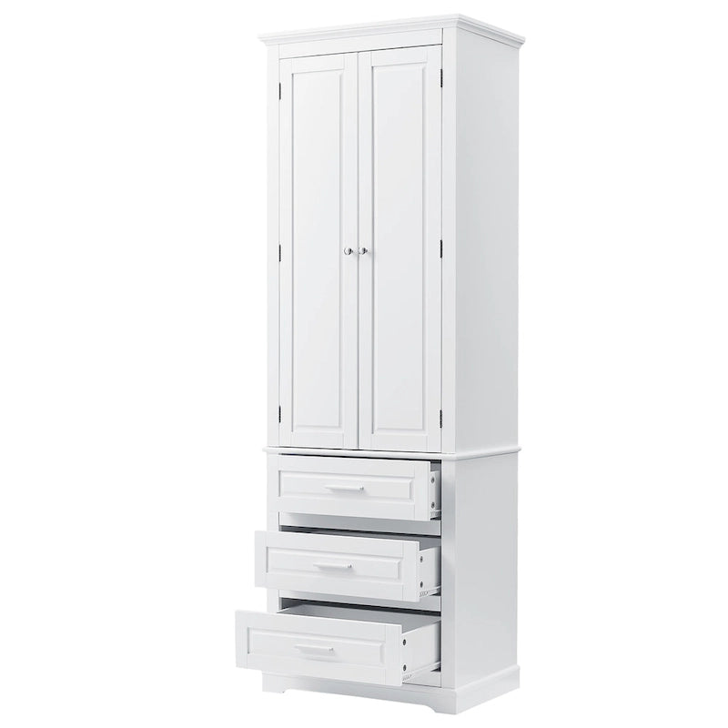 Tall Storage Cabinet with 3 Drawers