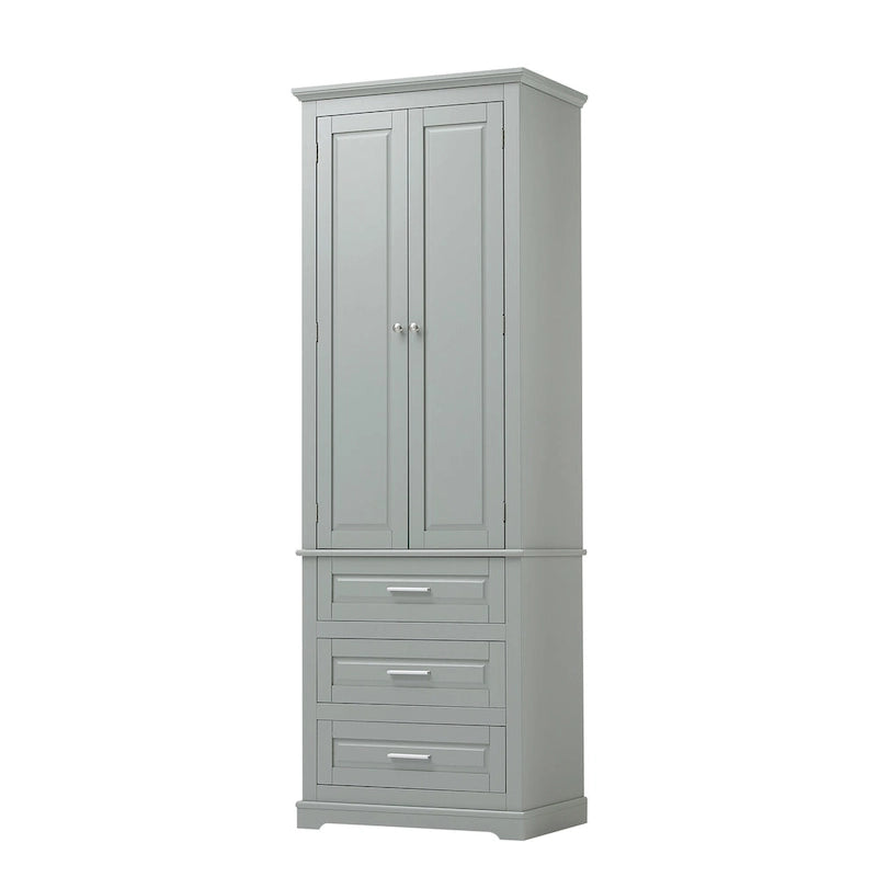 Tall Storage Cabinet with 3 Drawers