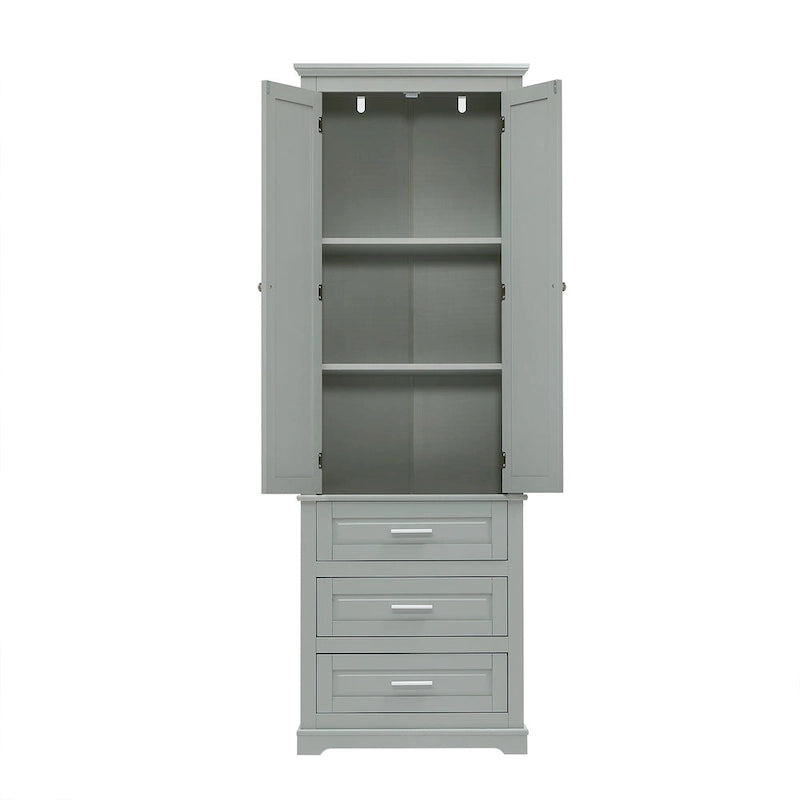 Tall Storage Cabinet with 3 Drawers