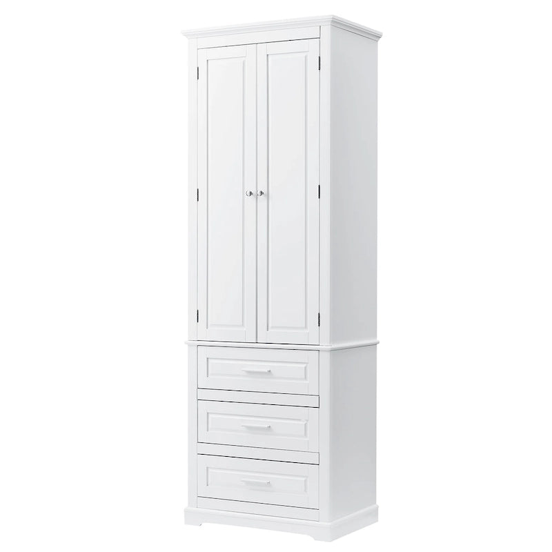 Tall Storage Cabinet with 3 Drawers