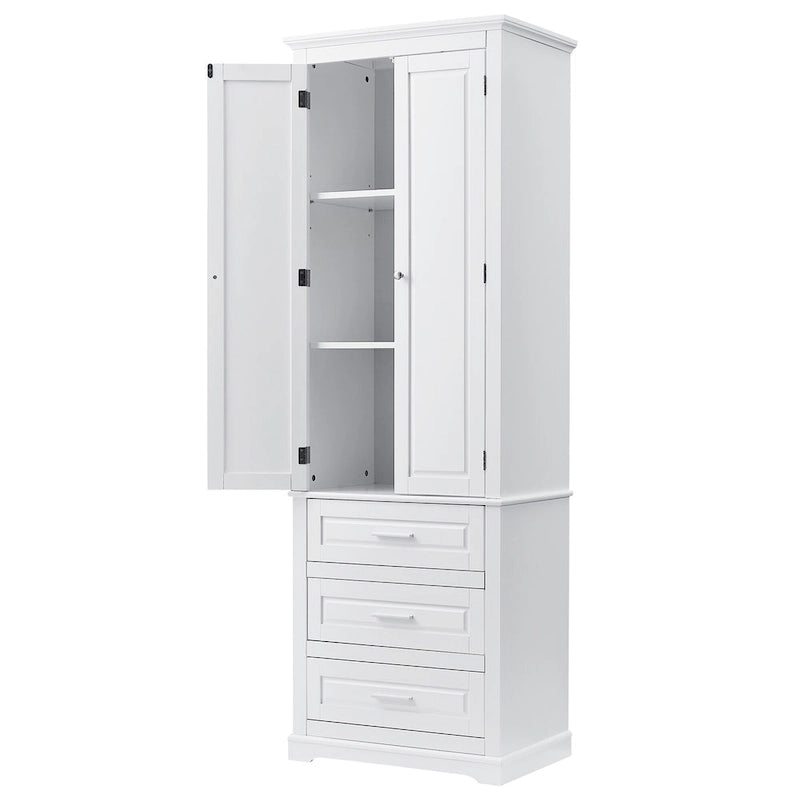 Tall Storage Cabinet with 3 Drawers