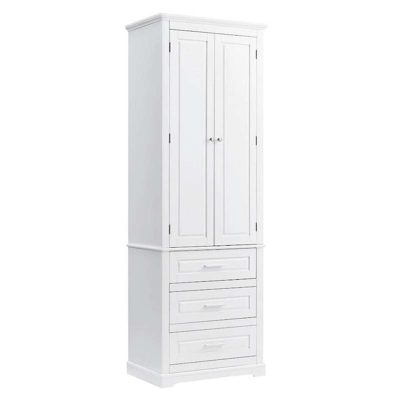 Tall Storage Cabinet with 3 Drawers