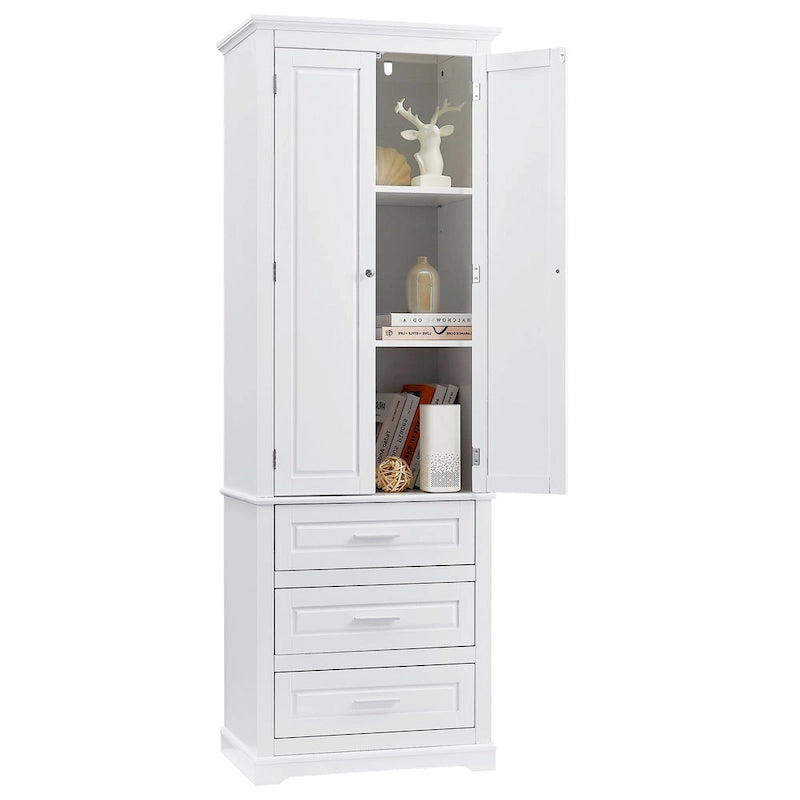Tall Storage Cabinet with 3 Drawers
