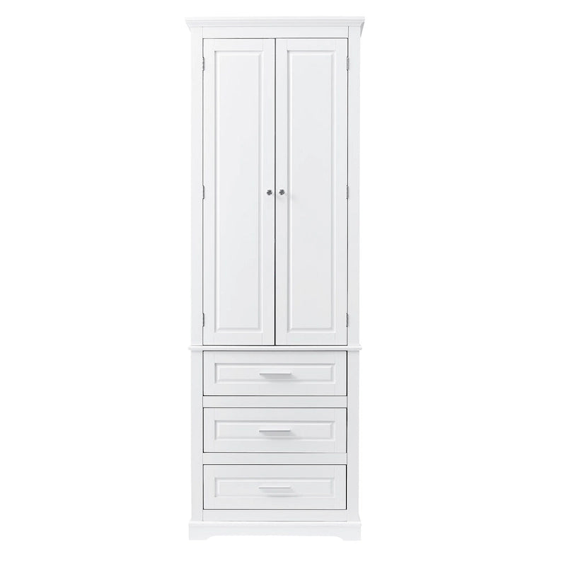 Tall Storage Cabinet with 3 Drawers