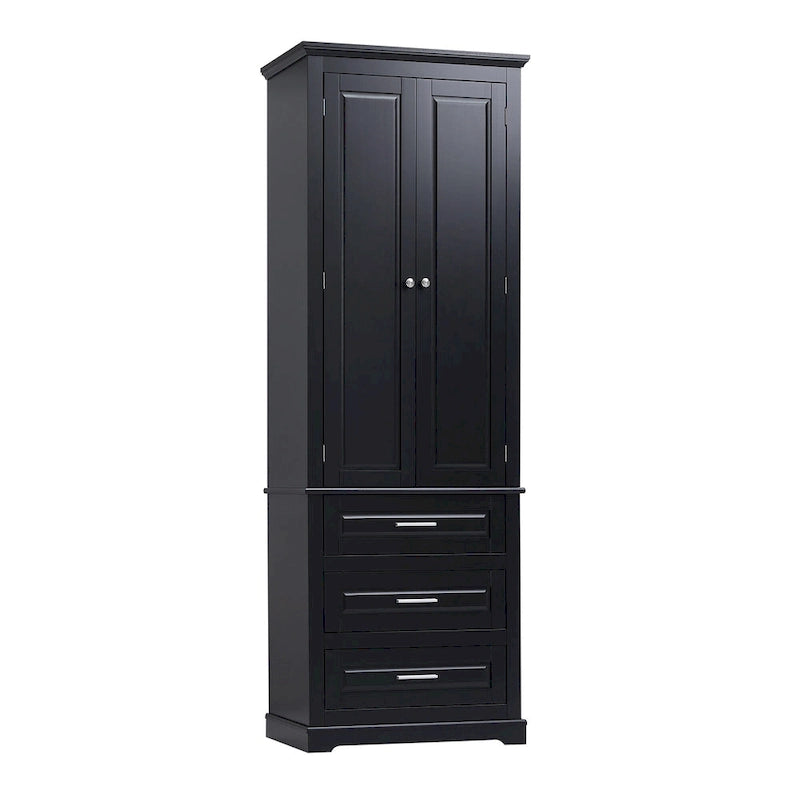 Tall Storage Cabinet with 3 Drawers