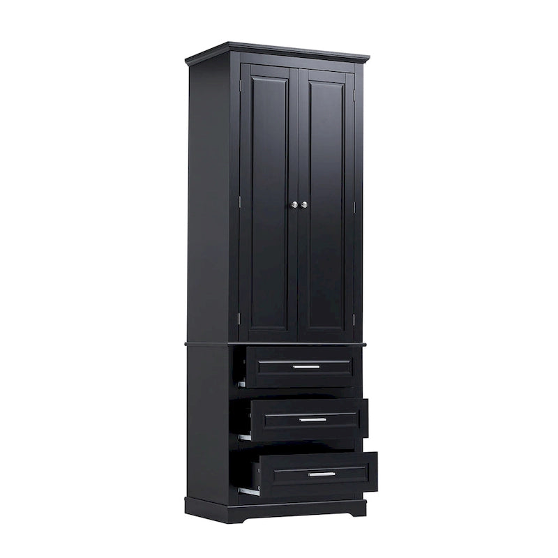 Tall Storage Cabinet with 3 Drawers
