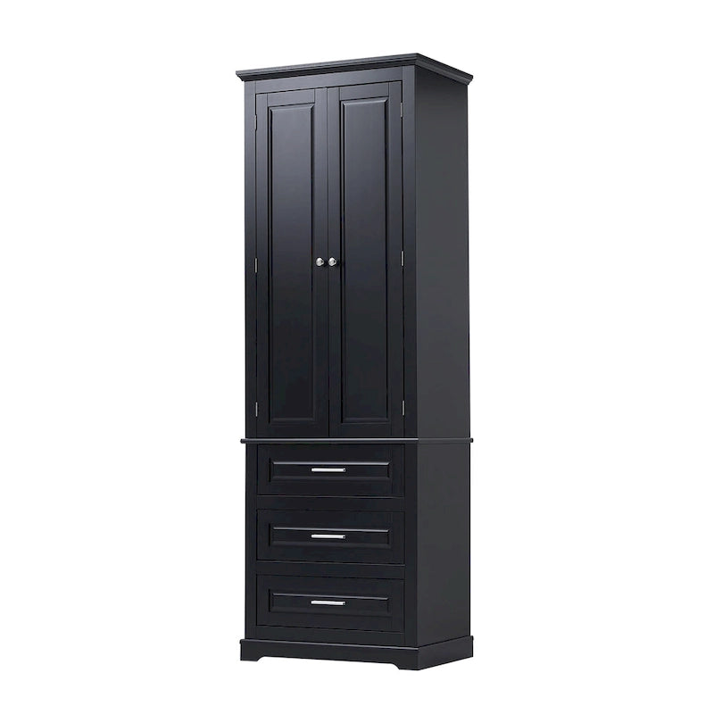 Tall Storage Cabinet with 3 Drawers