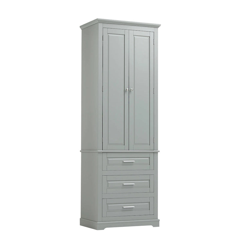 Tall Storage Cabinet with 3 Drawers