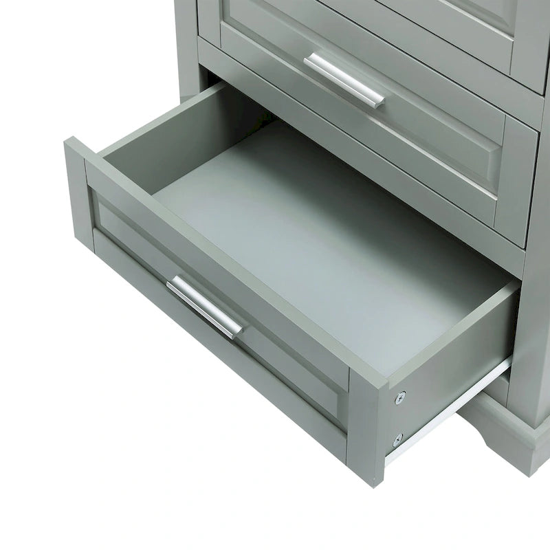 Tall Storage Cabinet with 3 Drawers