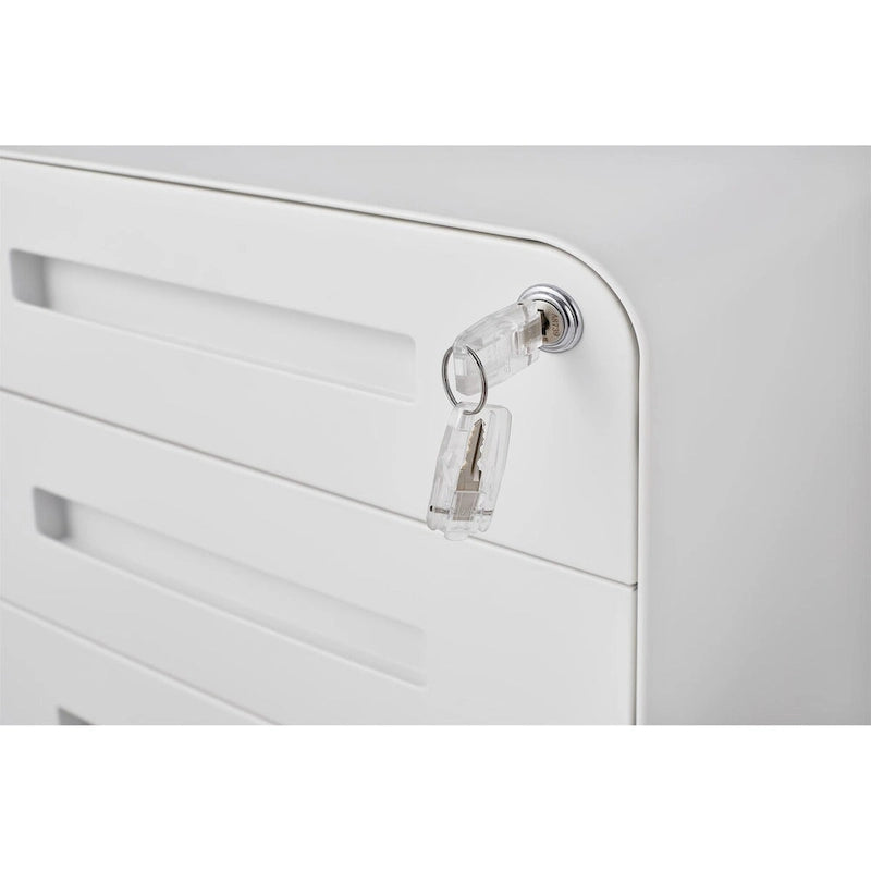 3 Drawer Mobile File Cabinet with 5 Wheels, Anti-Tilting Cold Rolled Steel, Waterproof & Moisture-Proof
